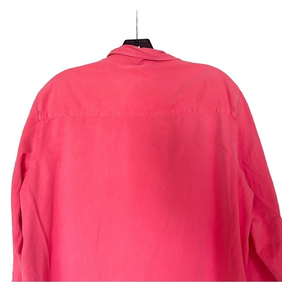 Frank & Eileen Dress Mary Shirt Button-Down Mini Distressed Flamingo L EUC - Picture 7 of 7